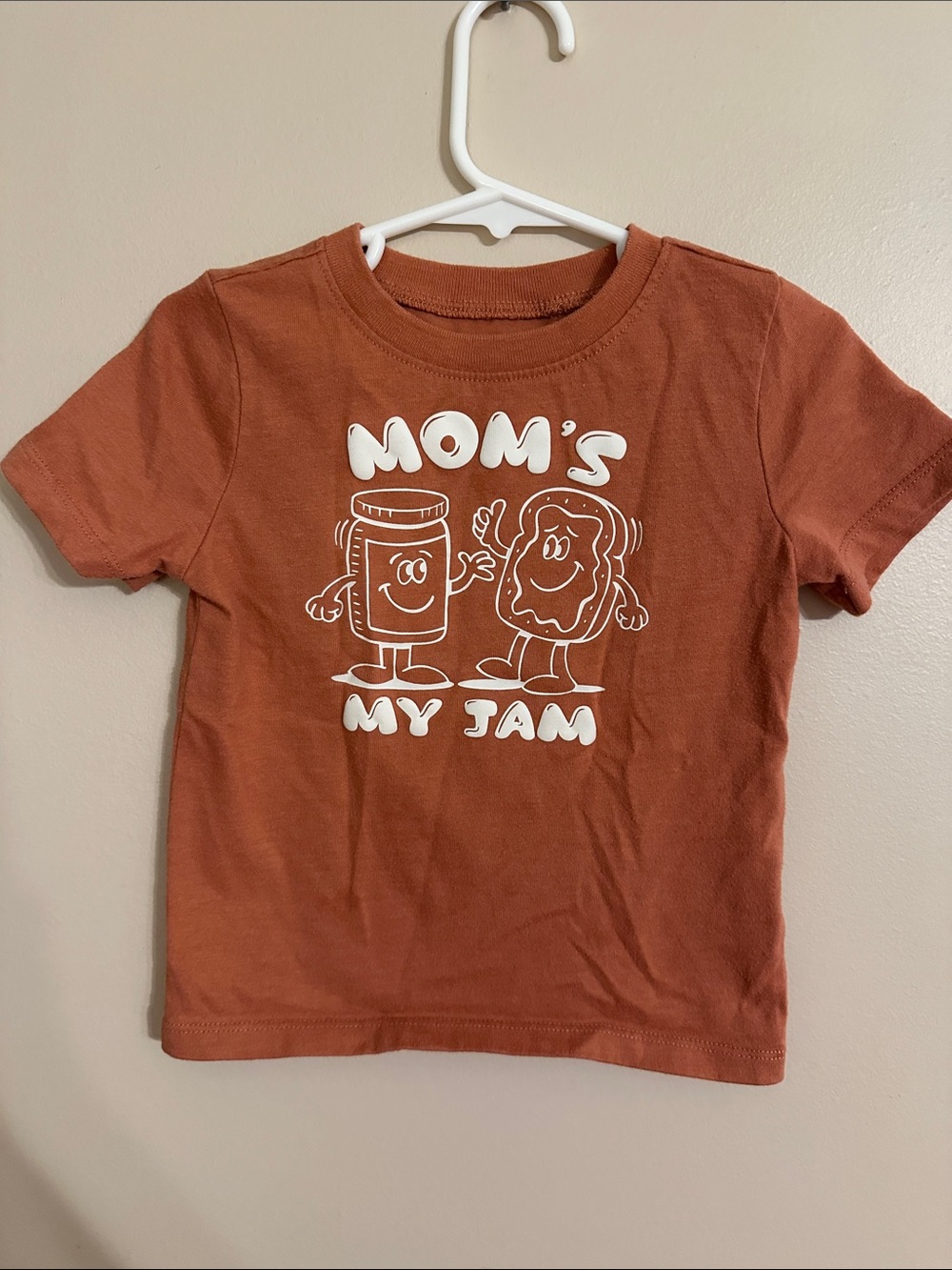 Garanimals Rust Short Sleeve Tee with White 'Mom's My Jam' Graphic